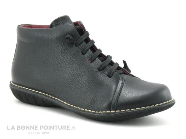 Bon marché 🧨 Femme Alce 👟 Shoes 8687 Noir – Chaussure Montante F – Lacet Elastique 👏 marque pas cher 1