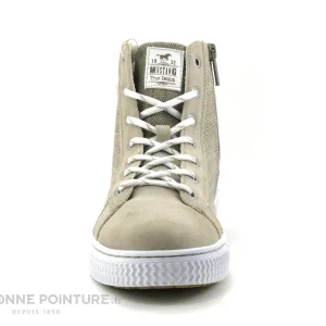 marque pas cher Meilleure vente ❤️ Mustang 👟 Shoes Mustang 1419-502-243 Ivory – Basket Montante Femme ❤️ 11