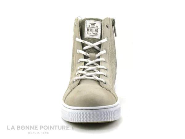 marque pas cher Meilleure vente ❤️ Mustang 👟 Shoes Mustang 1419-502-243 Ivory – Basket Montante Femme ❤️ 3