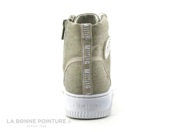 marque pas cher Meilleure vente ❤️ Mustang 👟 Shoes Mustang 1419-502-243 Ivory – Basket Montante Femme ❤️ 5