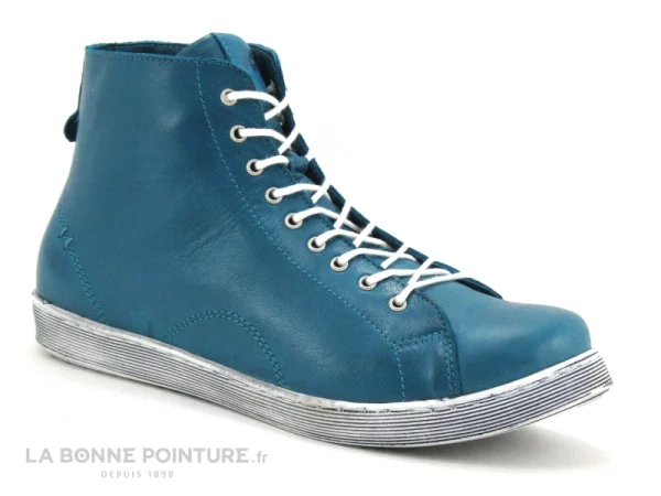 Remise 🔥 Andrea Conti 0341500-391 Topas – Basket Montante Femme Cuir Bleu 🔔 jusqu'à 1