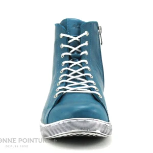 Remise 🔥 Andrea Conti 0341500-391 Topas – Basket Montante Femme Cuir Bleu 🔔 jusqu'à 9