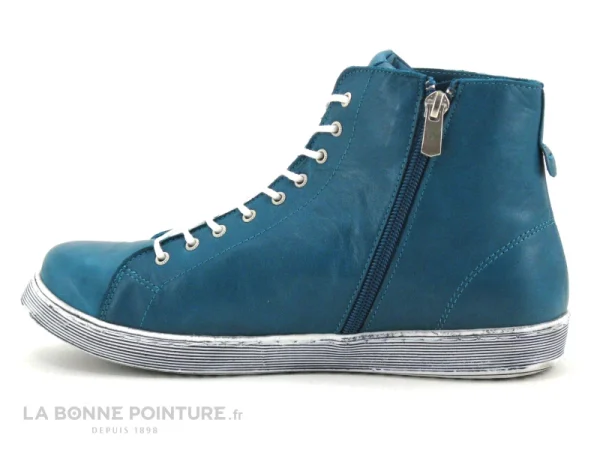 Remise 🔥 Andrea Conti 0341500-391 Topas – Basket Montante Femme Cuir Bleu 🔔 jusqu'à 4