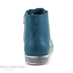 Remise 🔥 Andrea Conti 0341500-391 Topas – Basket Montante Femme Cuir Bleu 🔔 jusqu'à 13