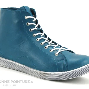 Remise 🔥 Andrea Conti 0341500-391 Topas – Basket Montante Femme Cuir Bleu 🔔 jusqu'à 15