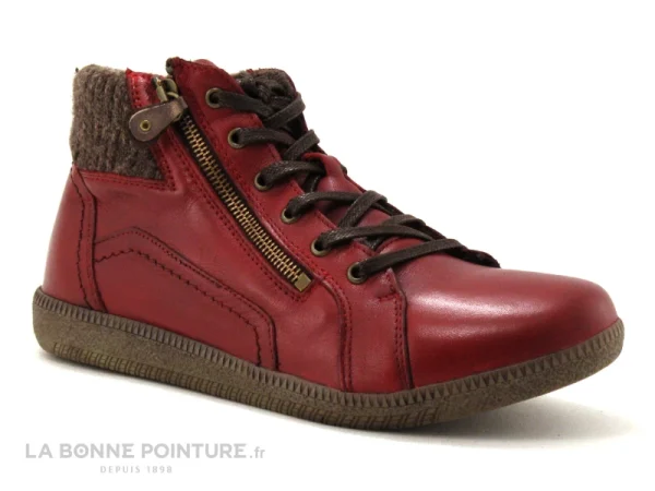 mode Bon marché 🌟 Femme Moran’s Fumay Rouge – Baskets Montante Chaude 💯 1