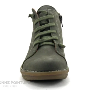 magasin pour Vente flash 🌟 Jungla 7552 Kaki – Chaussure Montante Femme Avec Elastique Et Zip ✔️ 11