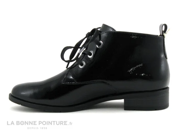 Bon marché 🔔 Femme Marco Tozzi 2-25120-35 Black – Chaussure Montante Noir Verni ✔️ jusqu'à 4