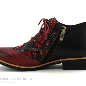 site en ligne Budget 😍 Femme Laura Vita COCRALIEO 17 Rouge Chaussures Montantes Zip Lacets ⌛ 13