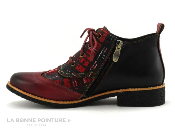 site en ligne Budget 😍 Femme Laura Vita COCRALIEO 17 Rouge Chaussures Montantes Zip Lacets ⌛ 4