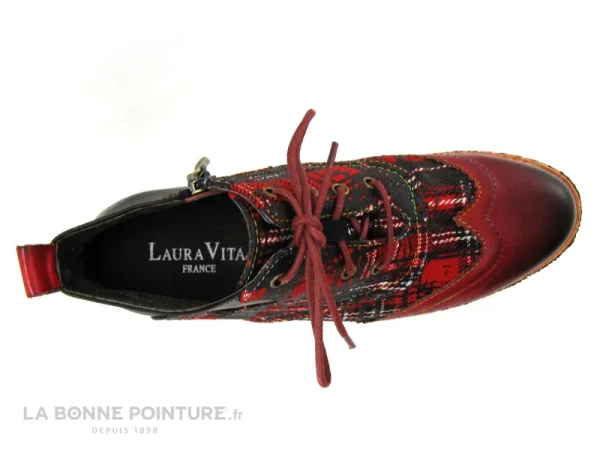 site en ligne Budget 😍 Femme Laura Vita COCRALIEO 17 Rouge Chaussures Montantes Zip Lacets ⌛ 7