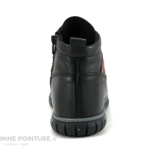 boutique en ligne france Bon marché 🎁 Karyoka QUINTO Noir – Oeillets Multicolores – Chaussure Montante Femme 💯 15