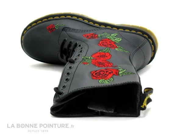 Coupon 🧨 Femme DR Martens 1914 VONDA Black – Roses Brodees – Bottine 🛒 soldes de Noël 7