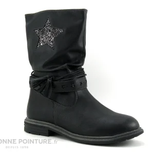 mode Coupon 😀 Junior BM Footwear 2161002 Black – Botte Fille Noire – Etoile Paillettes 🌟 11