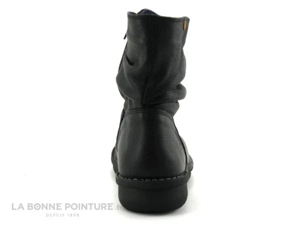 Le moins cher 😀 Jungla 7559 Noir – Tige Plissee – Bottine Femme Cuir Noir 😉 magasin 5