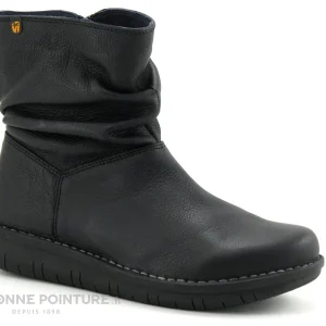 Le moins cher 😀 Jungla 7559 Noir – Tige Plissee – Bottine Femme Cuir Noir 😉 magasin 17