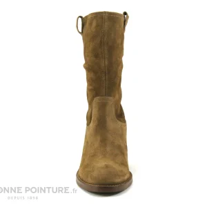 mode pas cher Sortie 👍 Femme Patricia Miller 5152FR Sade Taupe – Botte Cuir Velours Marron ✨ 11