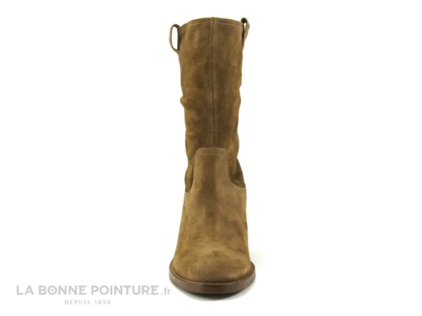 mode pas cher Sortie 👍 Femme Patricia Miller 5152FR Sade Taupe – Botte Cuir Velours Marron ✨ 3