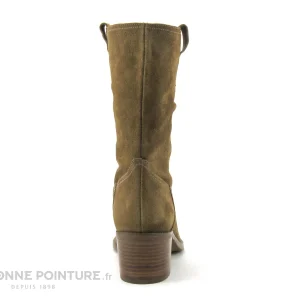 mode pas cher Sortie 👍 Femme Patricia Miller 5152FR Sade Taupe – Botte Cuir Velours Marron ✨ 15