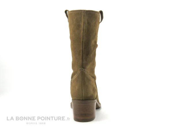 mode pas cher Sortie 👍 Femme Patricia Miller 5152FR Sade Taupe – Botte Cuir Velours Marron ✨ 5