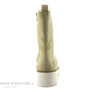 prix le plus bas Vente flash ✨ Femme Rieker X5752-60 Beige – Bottine Tige Haute Avec Semelle Crantee 🔥 15