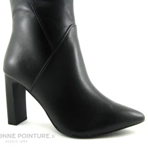 Coupon ✔️ Femme Tamaris 1-25349-29 Black – Bottine Talon Haut En Cuir Noir – Bout Pointu 👍 prix de gros 19