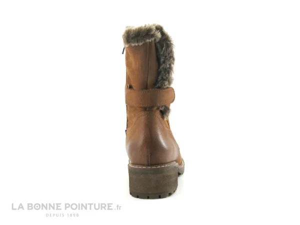 magasin solde Vente flash 🎉 Femme Com Un Point COTIS Camel – Bottine Cuir Marron Fourree 😉 5