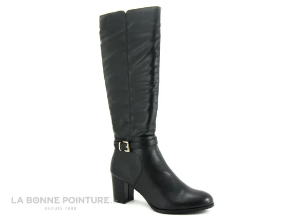 Bon marché 😍 The Divine Factory QL4730 Noir – Botte Femme Talon Haut – Bride Cheville ✨ grande surprise 1