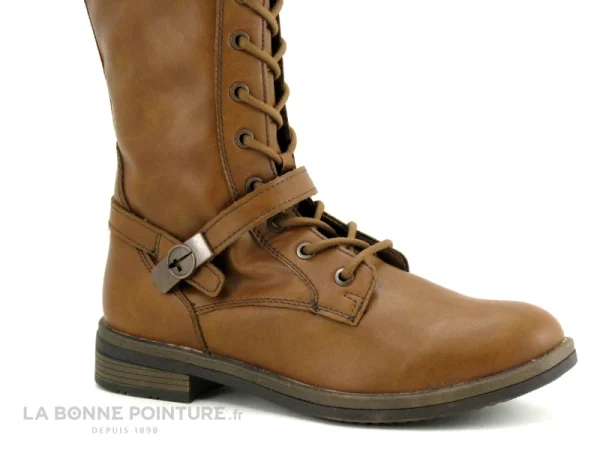 Meilleure affaire 👍 Tamaris 1-25532-29 Cognac – Botte A Lacet Femme Marron 🔥 soldes de Noël 7