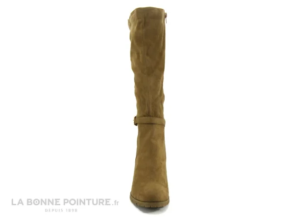 Promo 👍 The Divine Factory QL4722 Beige – Botte Femme – Talon Bloc 🎁 outlet soldes 3