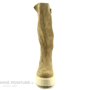 grand choix Promo ✔️ Millie Et Co Femme Millie And Co B841503 Taupe – Botte Beige – Semelle Epaisse 🌟 11