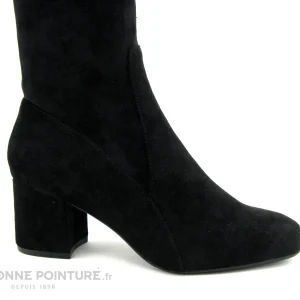 Le moins cher ✔️ Femme The Divine Factory QL4554 Stretch Noir – Botte Cuissarde Talon Carre 😍 outlet soldes 11