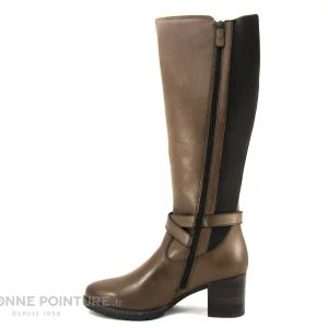 De gros ❤️ Lily Mood FRISE Marron – Botte Femme – Talon Haut Epais 🎁 vente en ligne 13