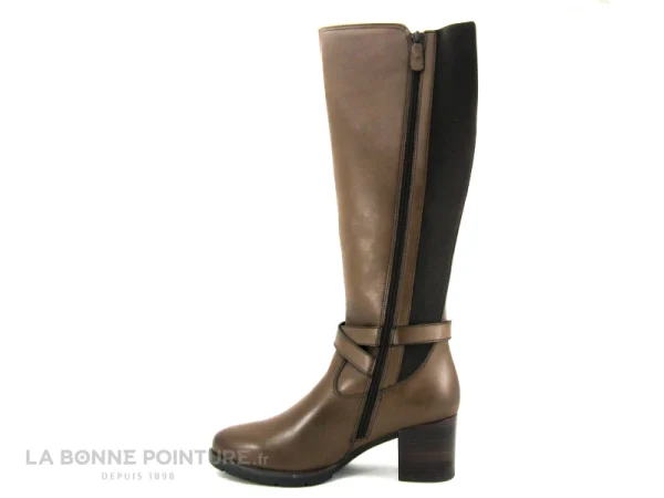 De gros ❤️ Lily Mood FRISE Marron – Botte Femme – Talon Haut Epais 🎁 vente en ligne 4