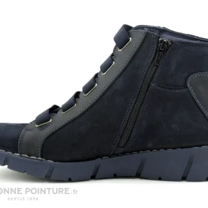 Nouveau 🌟 Jungla 6984 – Bleu Marine – 🥾 Boots Femme ⌛ Pas Cher Magasin Soldes 13