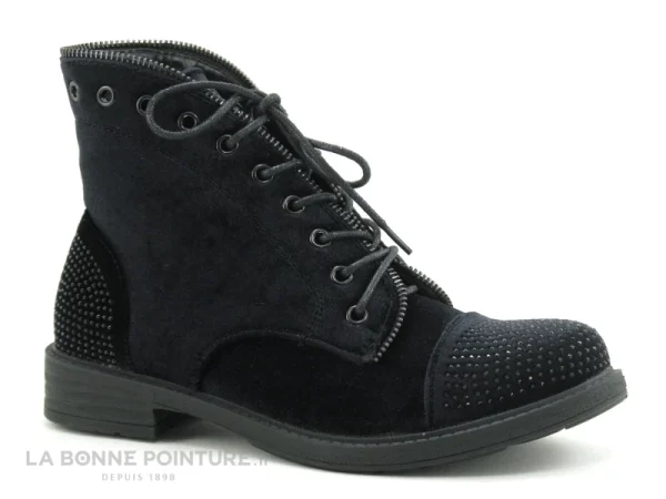 luxe soldes Coupon 💯 Femme Claudia Ghizzani 2 859704 Black Velours Perles – 🥾 Boots 🥰 6