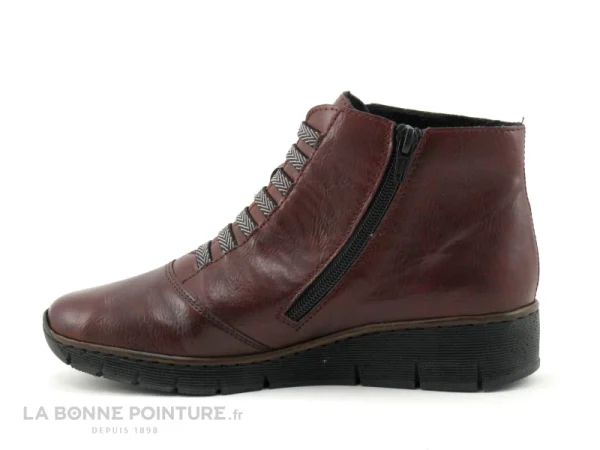 Le moins cher ✔️ Femme Rieker 53774-35 – Bordeaux Muscat – Chaussure Montante ✔️ mode 4