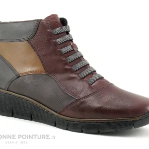 Le moins cher ✔️ Femme Rieker 53774-35 – Bordeaux Muscat – Chaussure Montante ✔️ mode 17