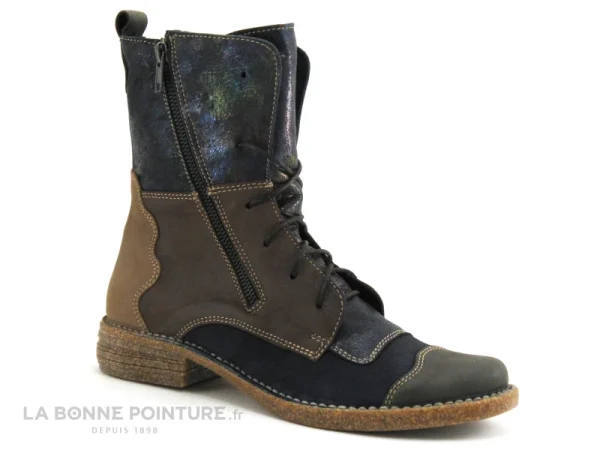 Remise 🔥 Femme Alce 👟 Shoes 8393 Bleu Marine Marron Bronze – Bottine 🧨 marque moins cher 1