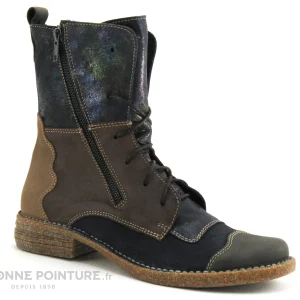 Remise 🔥 Femme Alce 👟 Shoes 8393 Bleu Marine Marron Bronze – Bottine 🧨 marque moins cher 17