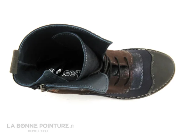 Remise 🔥 Femme Alce 👟 Shoes 8393 Bleu Marine Marron Bronze – Bottine 🧨 marque moins cher 7