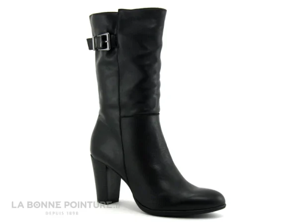 Bon marché ✔️ Femme Modabella 90-2361 – Cuir Noir – Botte Talon Haut ⌛ site pas cher 1