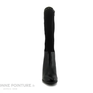 Remise 👍 Femme Modabella 86-2547 – Noir – Cuir Lisse – Cuir Velours Clous – Botte Talon 🤩 site officiel 11