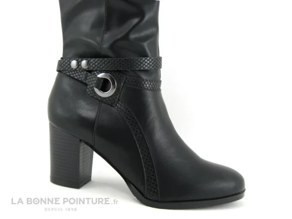 achat pas cher Bon marché 💯 The Divine Factory QL4060 Noir – Bottes Femme Talon 🤩 3