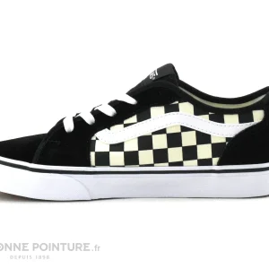 prix abordable Sortie 👏 Junior Vans FILMORE DECON Checkerboard Noir Blanc Damier – Basket ✨ 13