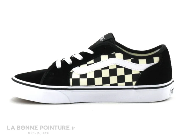 prix abordable Sortie 👏 Junior Vans FILMORE DECON Checkerboard Noir Blanc Damier – Basket ✨ 4