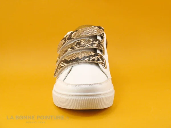 grand choix Nouveau 😉 Femme The Divine Factory QL4603 Blanc Camel Cobra – Basket 3 Velcros ✔️ 3