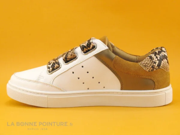 grand choix Nouveau 😉 Femme The Divine Factory QL4603 Blanc Camel Cobra – Basket 3 Velcros ✔️ 4