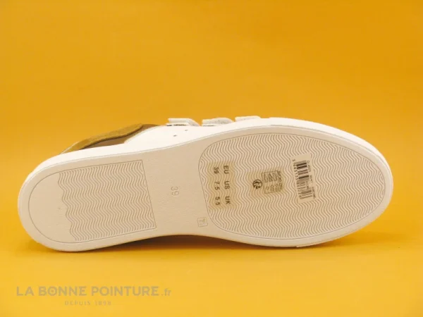 grand choix Nouveau 😉 Femme The Divine Factory QL4603 Blanc Camel Cobra – Basket 3 Velcros ✔️ 6