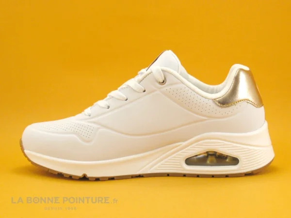 france Vente flash 😉 Skechers 177094 Uno Golden Air – White – Basket Basse Blanche – Femme ✔️ 4